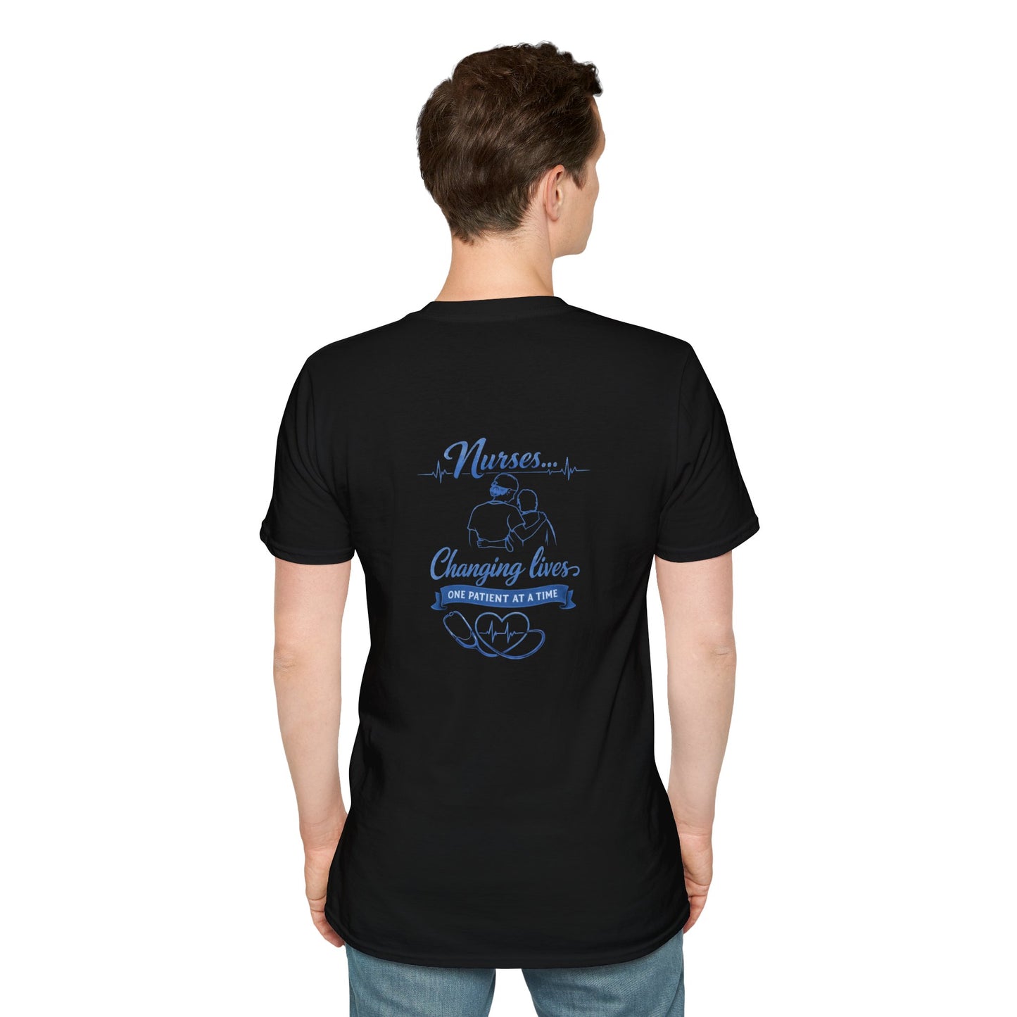 Nurse T-Shirt — "Nurses...Changing Lives One Patient at a Time" Comfort Tee
