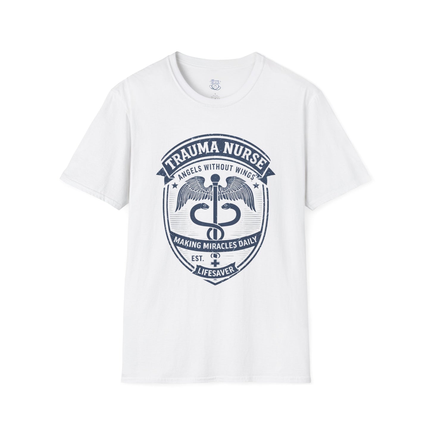 Trauma Nurse T-Shirt | Angels Without Wings ICU Nursing Tee
