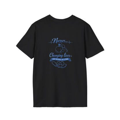 Nurse T-Shirt — "Nurses...Changing Lives One Patient at a Time" Comfort Tee
