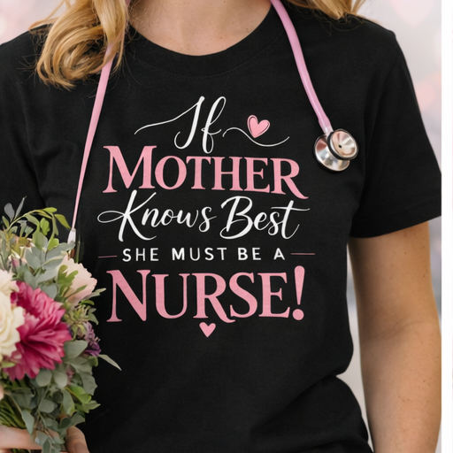 If Mother Knows Best She Must Be A Nurse T-Shirt | Nurse Mom Gift | Mother's Day Nursing Tee