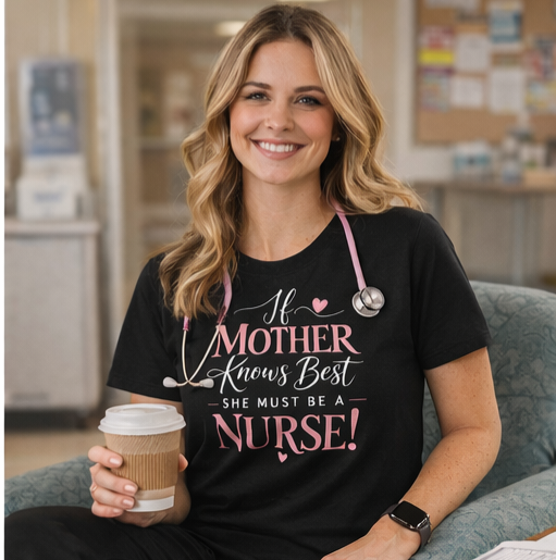 If Mother Knows Best She Must Be A Nurse T-Shirt | Nurse Mom Gift | Mother's Day Nursing Tee