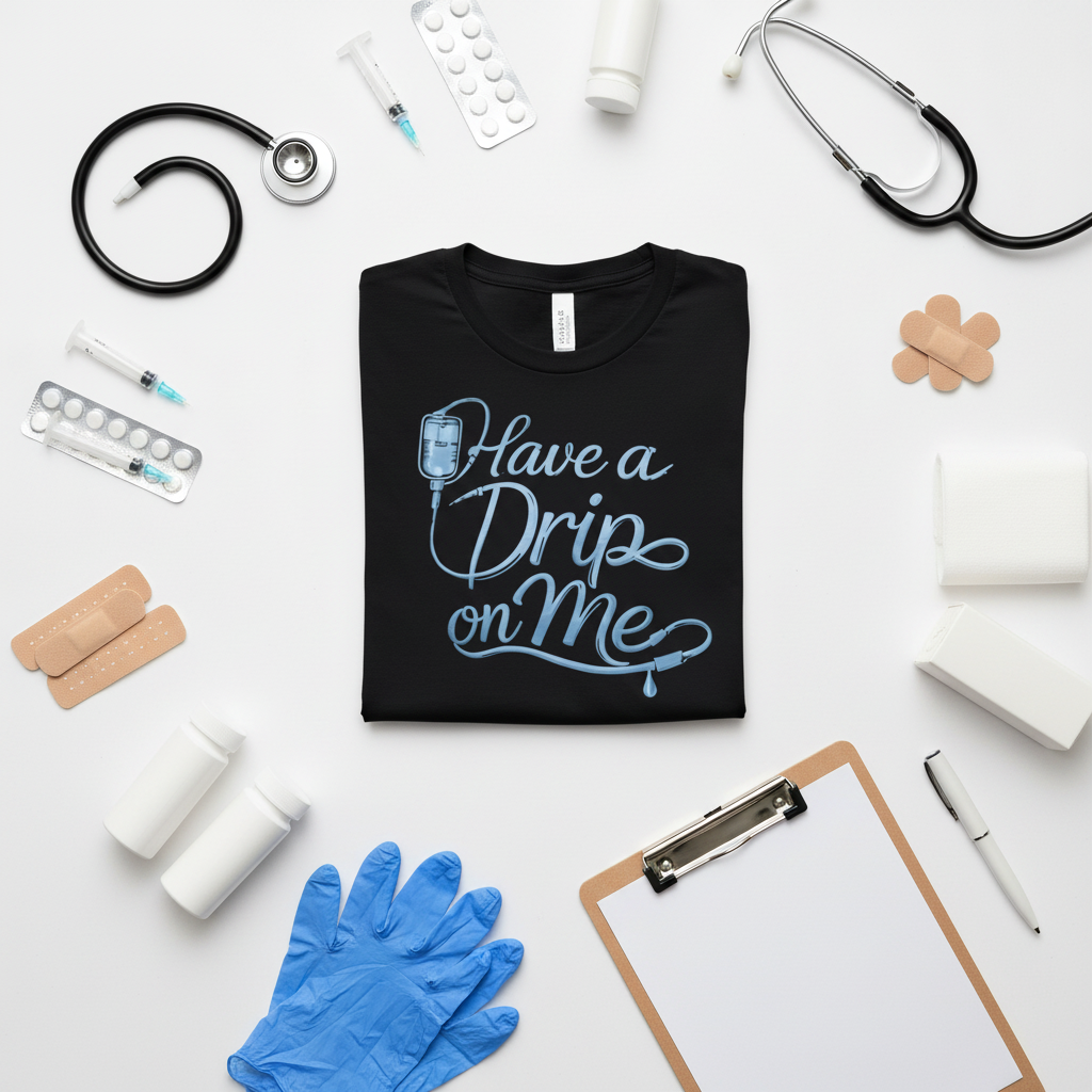 Have a Drip on Me - Black T-Shirt Mockup
