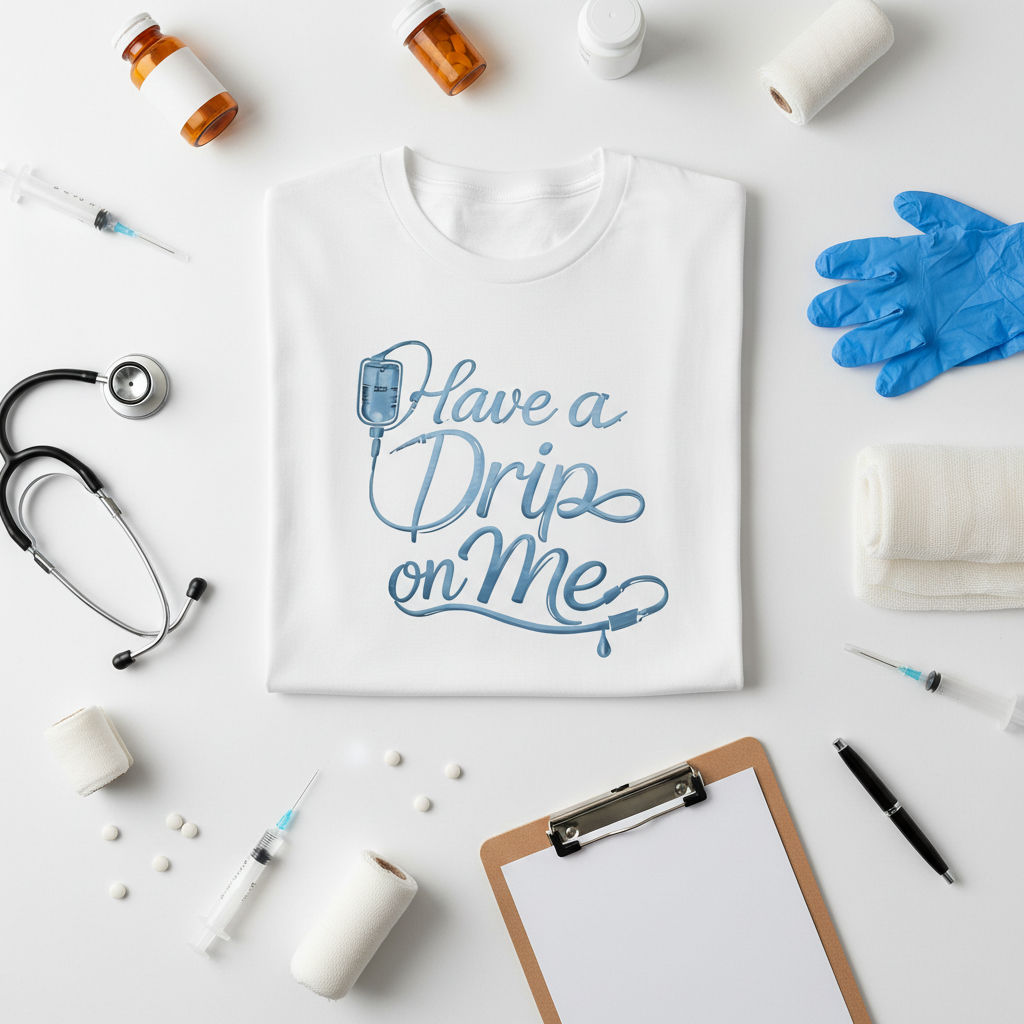 Have a Drip on Me - White T-Shirt Mockup