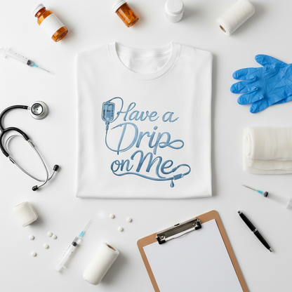 Have a Drip on Me - White T-Shirt Mockup